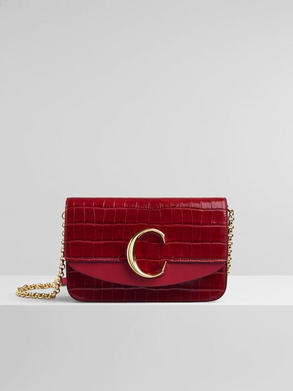 Chloé Clutch Mujer C Rojas Suede TCMO25439